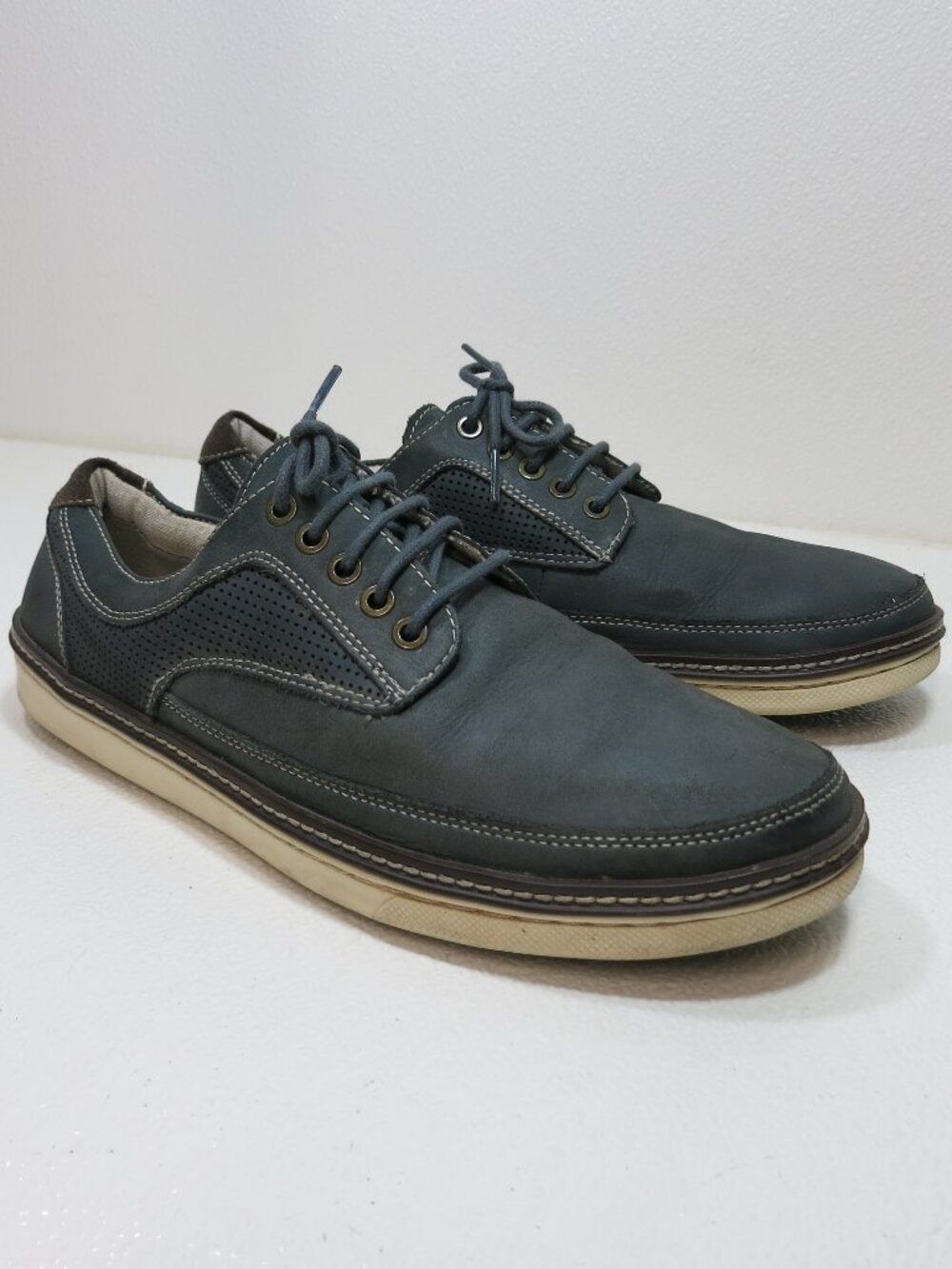 Bass Pasadena Suede Leather Rubber Sole Comfort Dress Oxfords Men's Footwear 9.5 - Picture 2 of 7